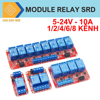 Module Relay 1/2/4/6/8 kênh 12v10a kích mức Cao/Thấp