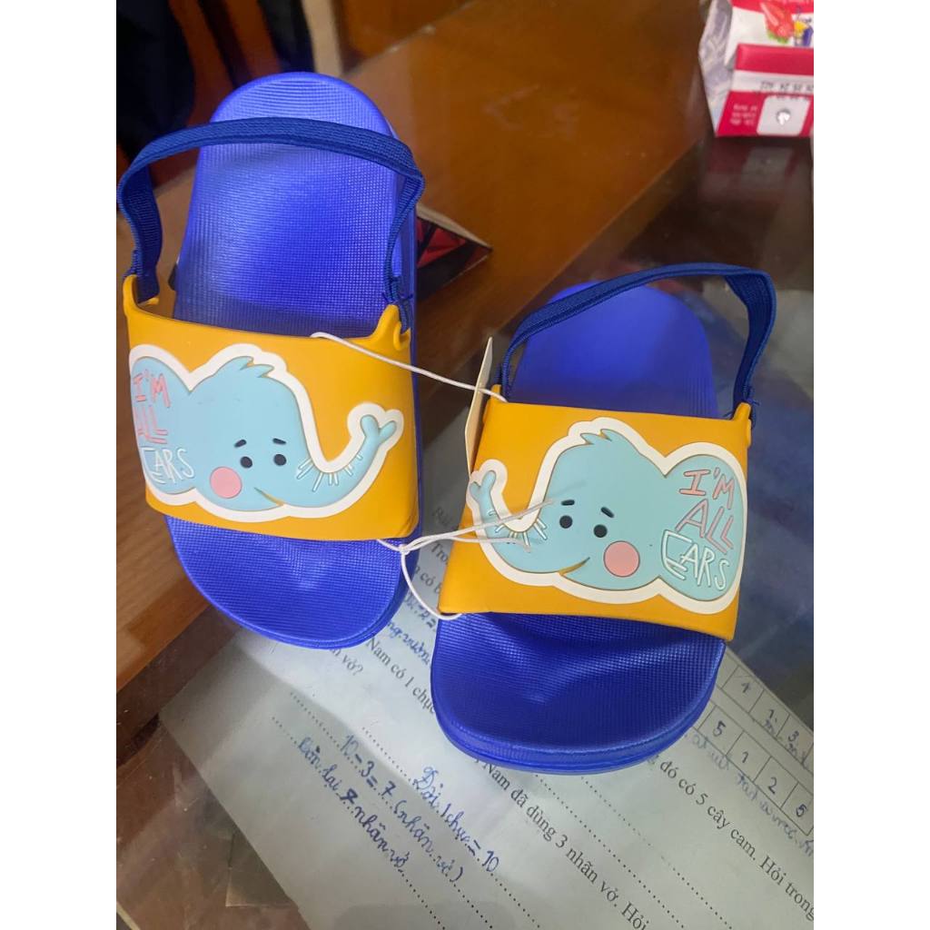 Dép lê có quai siêu nhẹ, siêu êm chống trơn trượt cho bé chân 12cm-15cm