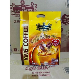 Cà phê sữa hòa tan 3in1 king coffee - túi 50 gói x 20g