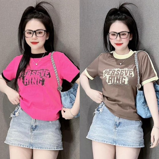 Áo thun phối sọc perseve cotton khô 3158 dáng baby tee vycoca