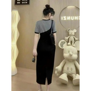 Đầm body thun phối màu siêu đẹp