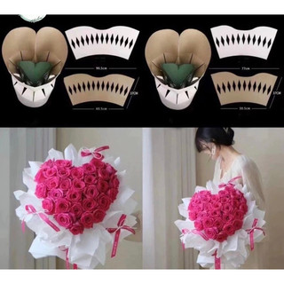 Cốt Giấy Bìa Bó Hoa Cốt Tim, Cốt Trụ Hoa Sáp Hoa Lụa