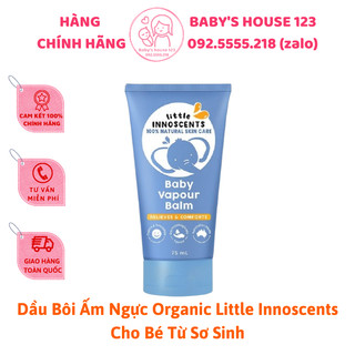 Dầu Bôi Ấm Ngực Organic Little Innoscents Cho Bé Từ Sơ Sinh - Tuýp 75ml