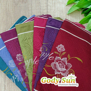 Vỏ gối satin poly trần thêu họa tiết kích thước 45x65cm