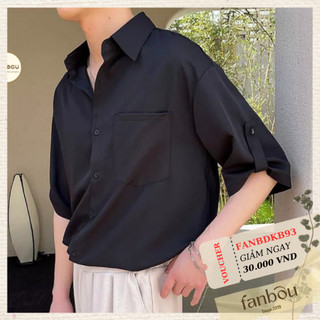 Áo Sơ Mi Nam Tay Lỡ Có Khóa Dây - FAN018 - FANBOU