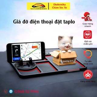 Giá đỡ điện thoại di động trên ô tô - Thảm chống trượt đa chức năng kèm bảng số điện thoại liên lạc