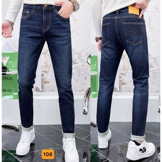Quần jean nam cao cấp wax nhẹ form quần ôm chất jean co giãn tốt - SN6364