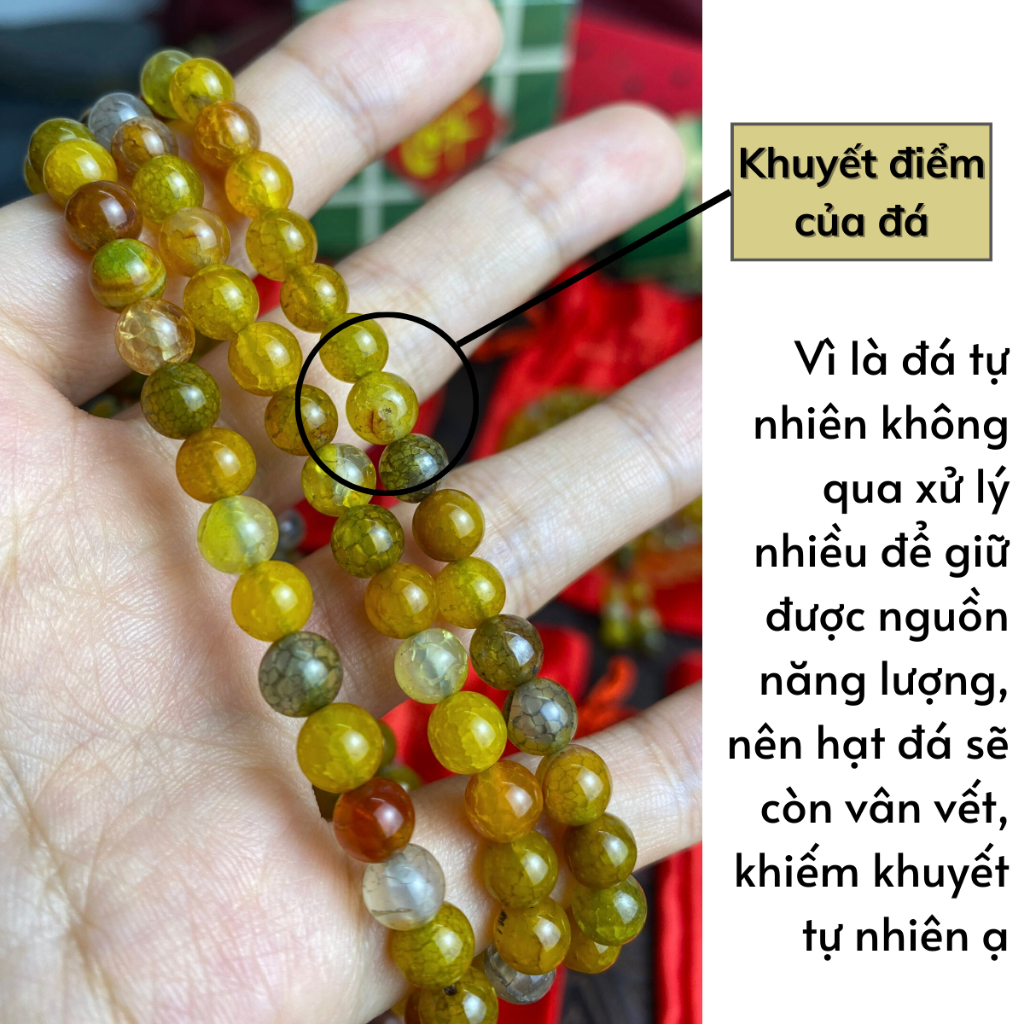 Chuỗi đá đeo tay Mã Não Rồng, vòng 108 hạt 6li cho nữ