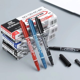 Bút dạ đánh dấu 3 màu xanh/đen/đỏ, bút dạ 2 đầu