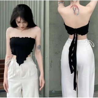 Áo ống cột nơ phía sau có kèm mút đệm