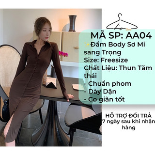 Đầm Body Sơ Mi Sang Trọng Phù Hợp Đi Làm, Đi Chơi, Đi Tiệc