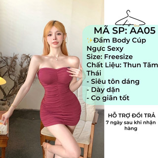 Đầm Body Cúp Ngực Sexy Nhún Eo Siêu Tôn Dáng, khoe body cực chuẩn, tự tin khoe 3 vòng trong mọi buổi tiệc