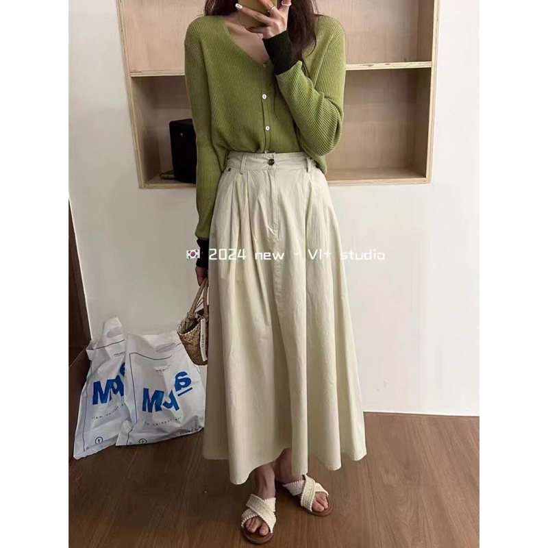 Chân váy thô Hàn Quốc dáng dài 👜☕️