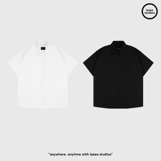 Áo Sơ Mi - LAZEE SHIRT | LAZEE STUDIOO | Trắng - Đen