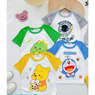 BỘ PHỐI THUN LẠNH CHO BÉ TRÁI IN HÌNH QUỲNH ANH SHOP