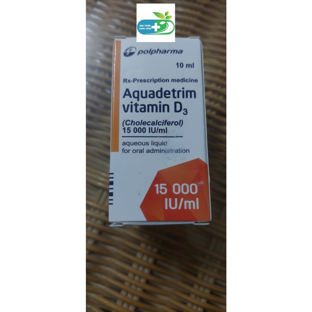 Dung dịch uống Aquadetrim Vitamin D3 nhập khẩu Ba Lan phòng ngừa còi xương, loãng xương (10ml)