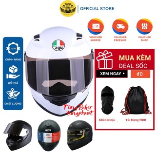 Mũ Bảo Hiểm Full face Royal - AGU - ASIA - GRO TSS Màu Trơn, Carbon - (Tặng Khăn Ninja + Túi)