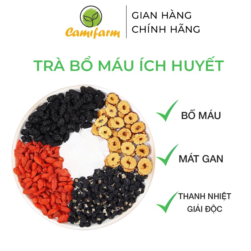 Trà bổ máu ích huyết sức Camifarm - bổ máu - mát gan - thanh nhiệt giải độc