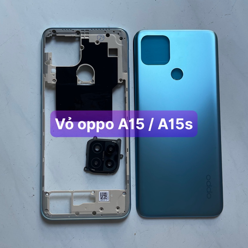 lưng viền oppo A15 / A15s  (gồm lưng,viền,kính camera,phím bấm,khay sim)