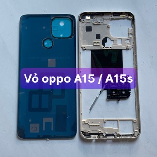 lưng viền oppo A15 / A15s  (gồm lưng,viền,kính camera,phím bấm,khay sim)