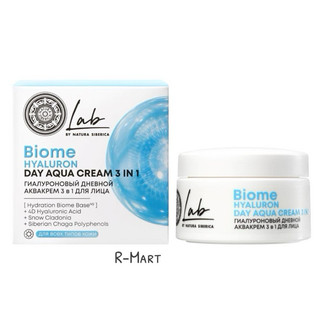 Kem dưỡng ngày, đêm natura siberica dòng lab biome chứa hyaluronic axit 4d