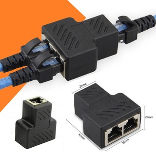 Đầu nối cáp mạng RJ45 1 ra 2 chuẩn Cat 5, Cat 6, loại xịn