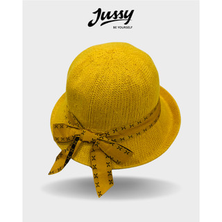 Mũ Len Rộng Vành Nơ Sọc Quảng Châu Jussy Official, Nón Bucket Len Rộng Vành Nữ Vintage Phong Cách Hàn Quốc