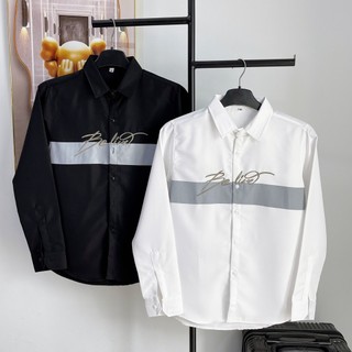 Sơ Mi Nam Cổ Bẻ Dáng Đứng Hàn Quốc Vải Cotton Lạnh Mịn Mát 📣 Áo Sơ Mi Không Nhăn