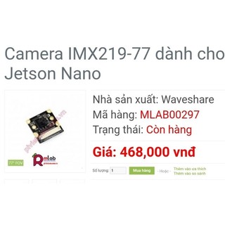 Camera IMX219-77 dành cho Jetson Nano