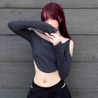 Áo Croptop Tay Dài Khoét Vai BunnyHill SSLC07