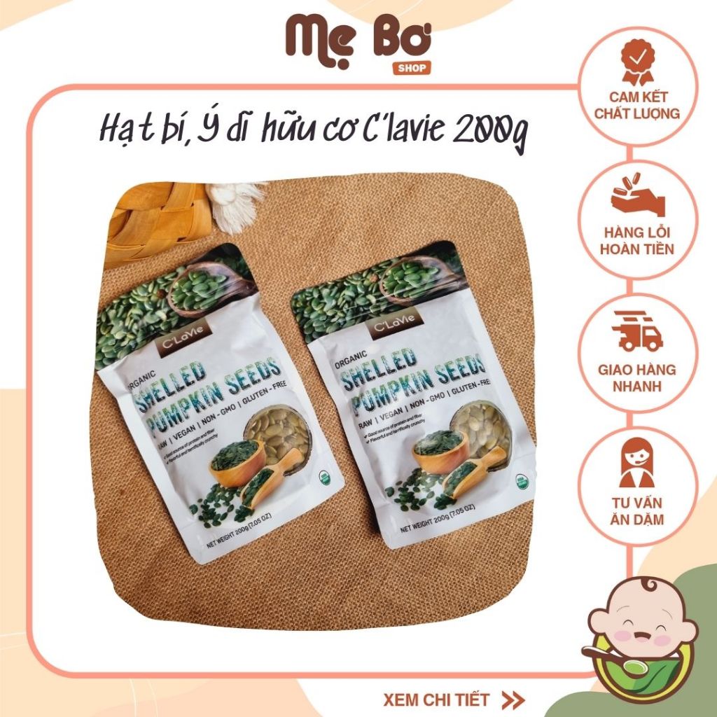 [C'LAVIE] HẠT BÍ, Ý DĨ HỮU CƠ - 200G