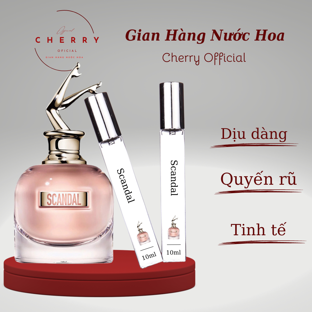 Nước hoa nữ Scandal hương thơm trẻ trung, tươi mát lại đầy gợi cảm chiết 10ml - Cherry_official