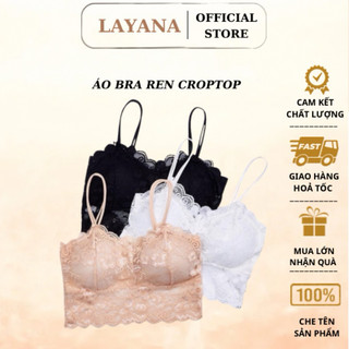 Áo lót bra nữ ren hoa LAYANA croptop 2 dây mã 9001_LAYANA STORE