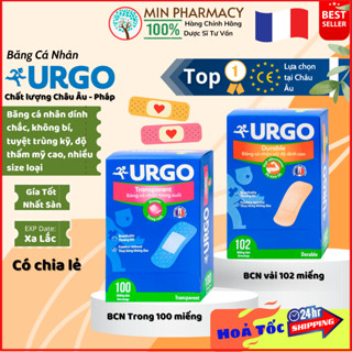 Băng cá nhân vải độ dính cao Urgo Durable /Băng dán y tế trong suốt Urgo Transparent - Minpharmacy