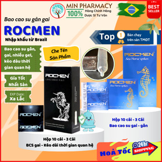 Bao Cao Su Rocmen Cá Ngựa Xanh Có Gai Hộp 10 cái
