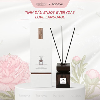 Tinh Dầu Thơm Que Khuyếch Hương - Enjoy Everyday Love Language nắp Gỗ vuông 200ml
