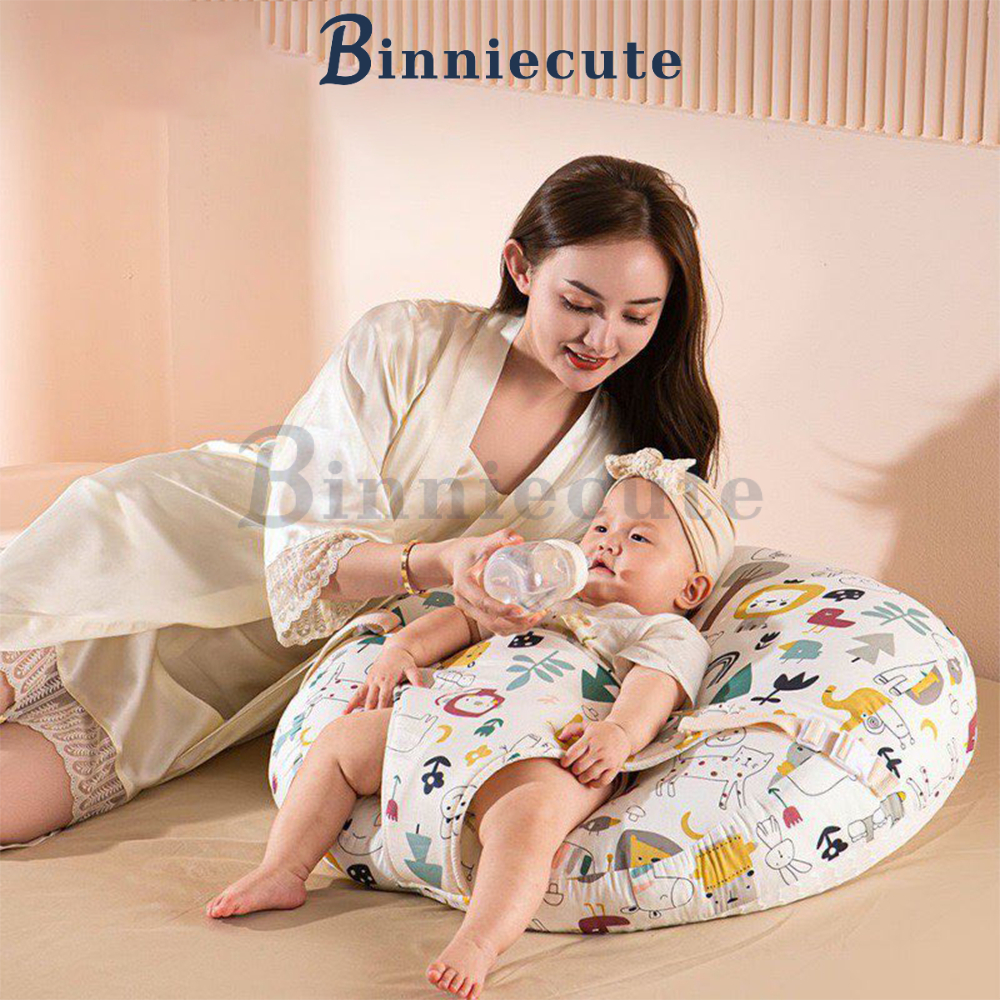 Gối chống trào ngược cao cấp cho bé sơ sinh BINNIECUTE chống đầy hơi, sặc sữa - kích thước 60x60cm