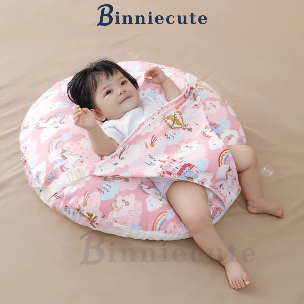 Gối chống trào ngược cao cấp cho bé sơ sinh BINNIECUTE chống đầy hơi, sặc sữa - kích thước 60x60cm