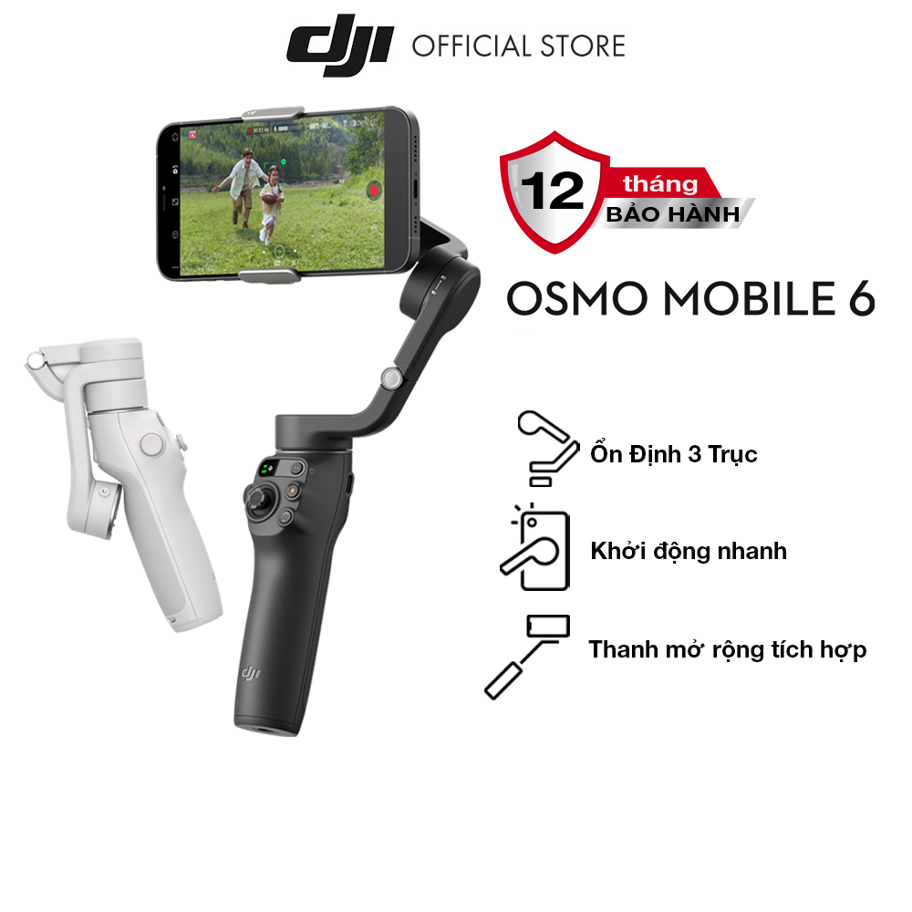 Gimbal chống rung điện thoại DJI Osmo Mobile 6 có thể kéo dài 