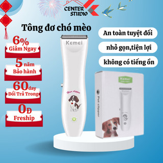 🔈Tiếng Ồn Nhỏ🔇 Tông đơ cắt lông chó mèo Kemei KM–1051, Máy cắt tỉa lông thú cưng, Bộ phụ kiện chăm sóc thú cưng