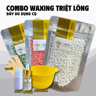 Sáp wax lông nóng, sáp wax dừa nhập khẩu, hard wax beans coconut cực thơm, siêu bám lông và mỡ trăn ức chế nang lông
