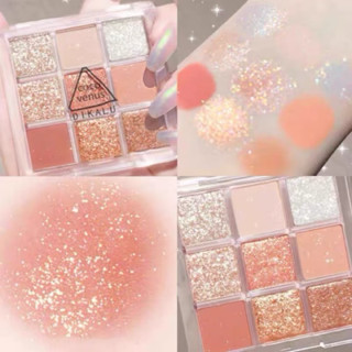  Bảng Phấn Mắt Nhũ 9 Dikalu  Baby Tông Màu Nâu Cam Vàng Siêu HOT 