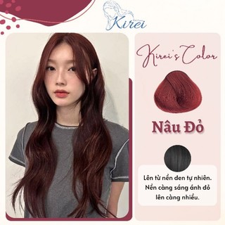 Thuốc nhuộm tóc màu NÂU ĐỎ không cần tẩy tóc Kirei Hair, KireiHair, KIREIHAIR