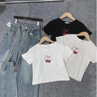 Áo babytee basic in trái cherry phong cách dễ thương HAVANA ATH106