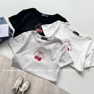 Áo babytee basic in trái cherry phong cách dễ thương HAVANA ATH106