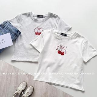 Áo babytee basic in trái cherry phong cách dễ thương HAVANA ATH106