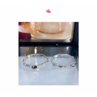 Set Bộ 2 chiếc nhẫn đính đá lấp lánh
