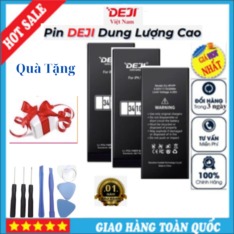 Pin DJ dung lượng cao và chuẩn cho IP 5/5S/5C/5SE/6/6p/6S/6SP/7/7P/8/8Plus/X/XR/XS/XSM/11/12/12ProMa