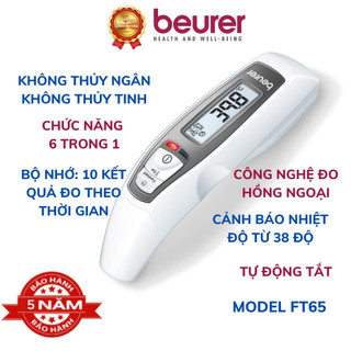 Nhiệt kế điện tử hồng ngoại Beurer FT65, máy đo thân nhiệt, đo nhiệt độ, 6 trong 1, đo nhanh chính xác