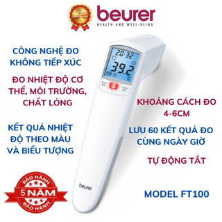 Nhiệt kế điện tử hồng ngoại không tiếp xúc Beurer FT100, máy đo thân nhiệt, đo nhiệt độ,đo đa điểm, đo chính xác